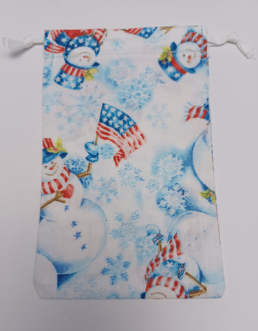Small Gift Bag With Patriotic Snowman