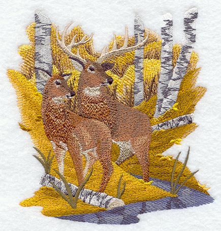 Autumn Deer Pair