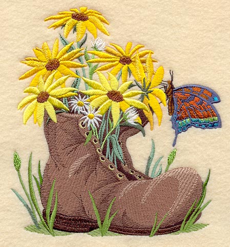 Blooms in a Boot