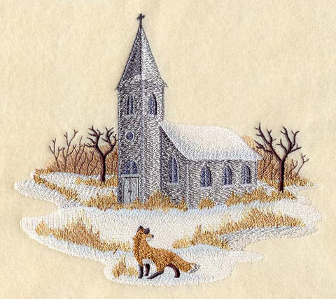 Country Church in Winter