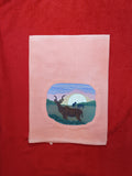 Flour Sack Towel - Antelope Silhouette at Sunrise