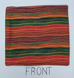 Hot Pad - Fall Stripes And Red Swirls