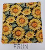 Hot Pad - Large Sunflowers And Sunflower Stripe