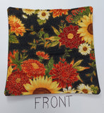 Hot Pad - Sunflowers and Fall Stripes