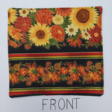 Hot Pad - Sunflowers With Stripes And Christmas Stripes