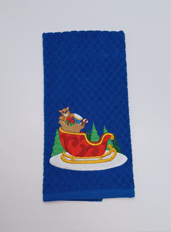 Kitchen Towel - Santas Sleigh