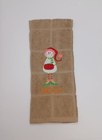 Kitchen Towel - Snowman-Hers