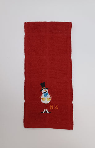 Kitchen Towel - Snowman - His