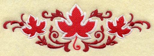 Maple Leaf and Swirls