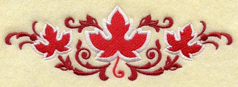 Maple Leaf and Swirls