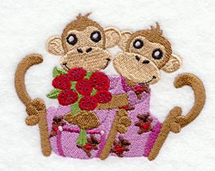 Monkeys in Valentine Pajamas