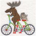 Moose and Hedgehog Bike Buddies