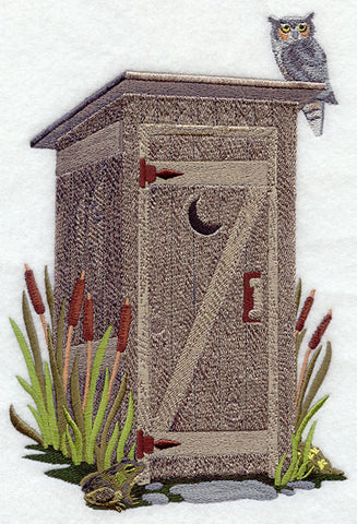 Outhouse with Cattails