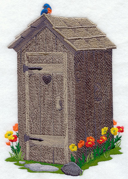 Outhouse with Flowers