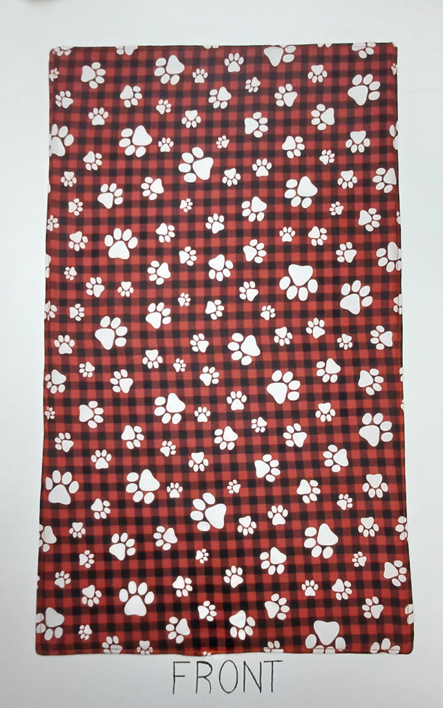 Placemat - Dog - Bones with Paw Prints, and  Paw Prints (Red and Black)