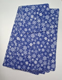 Placemat - Snowflake Set of 4 Placemats And 1 Hot Pad Dark Blue