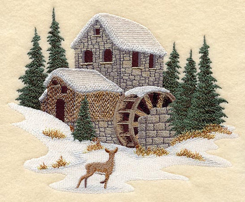 Rustic Mill in Winter