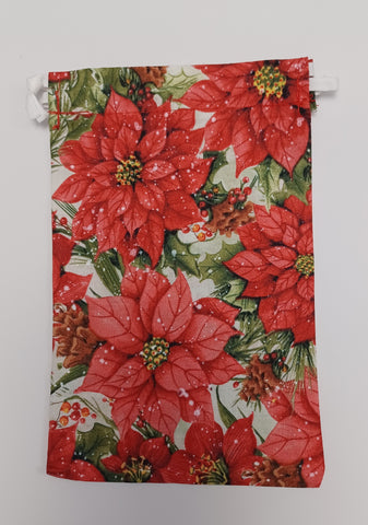 Small Gift Bag With Poinsettia