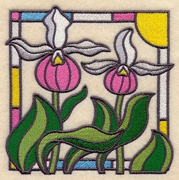 Stained Glass Lady Slippers