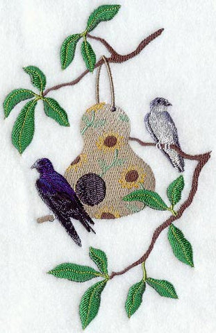 Summer Birdhouse with Purple Martins