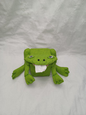 Tissue Box Cover Frog - Light Green with Spots