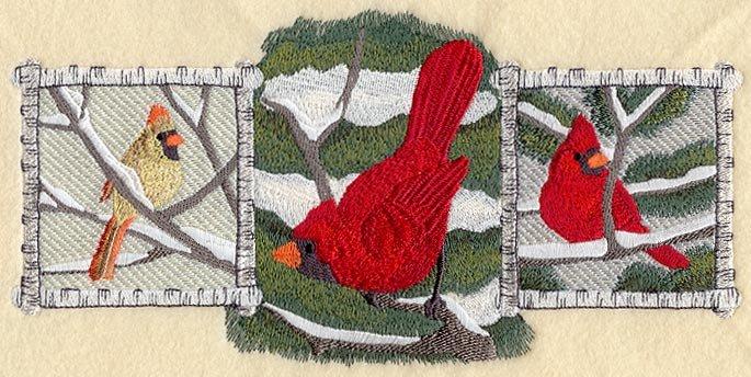 Winter Cardinal Trio