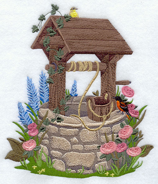 Wishing Well with Orioles